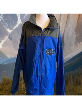 Columbia Mens Jacket Hooded Light Weight Windbreaker Gorecorp Hiking Fishing L